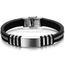 PH880 2015 nouvelle bijoux classiques de haute qualité bracelet en silicone véritable bracelet en acier inoxydable
